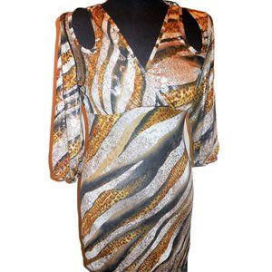 Dress Metallic Minidress Slim Fit Clubwear Evening Wear